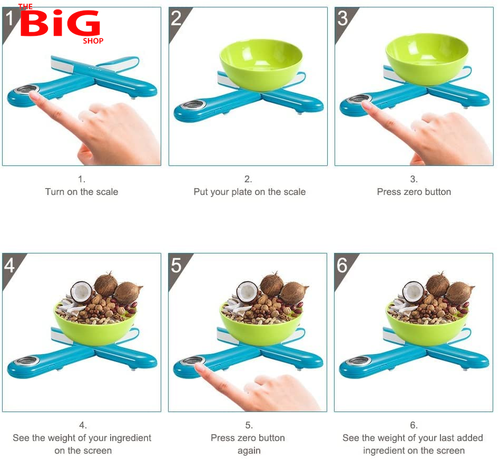 Kitchen Scale , Travel Food Scale , Digital Folding Weighing Scales , P - Picture 3 of 12