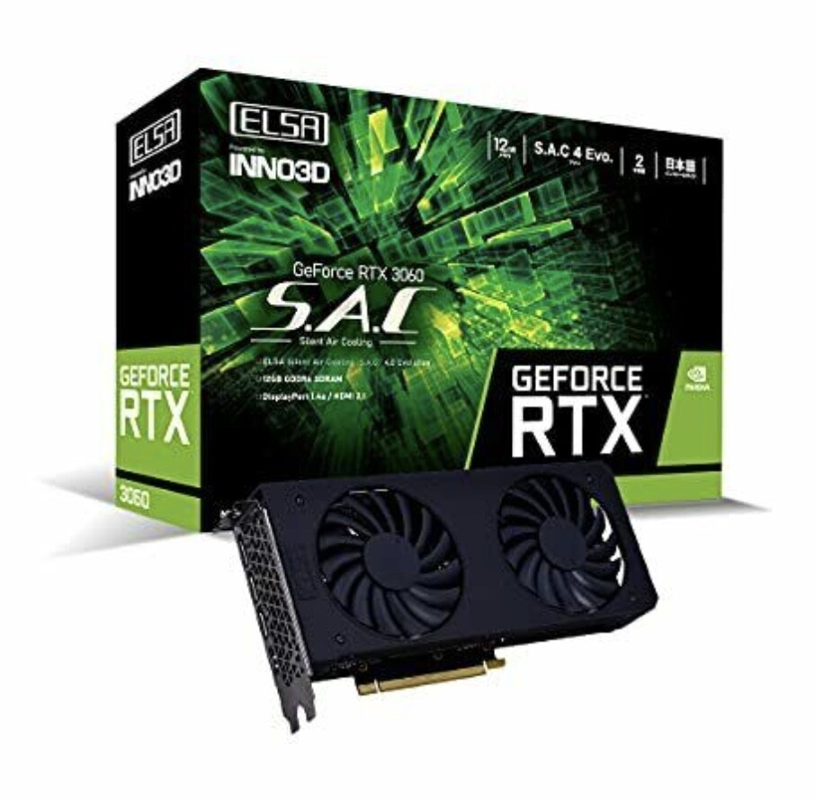 ELSA INNO3D GeForce RTX3060 ERAZOR 12G GeForce RTX INNO3D Or Hdmi More
