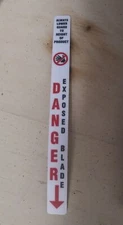 Upper Guide Blade Guard Danger Safety Decal for Hobart 5514 and 5614 Meat Saw