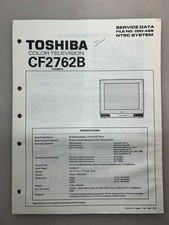 Toshiba CF2762B Original Service Manual Free Shipping