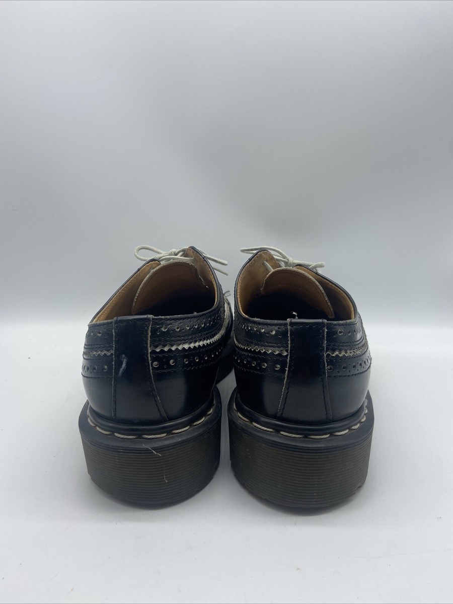 Vtg Dr‎ Martens Shoes Mens UK 8 Black and White WingTip Brogue 90s Y2k Chunky Vtg Dr Martens Shoes Mens 8 Black and White WingTip Brogue  main image 4