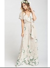 Show Me Your Mumu Audrey Bridesmaid Bouquet Toss Wrap Maxi Dress S