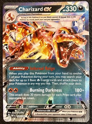 Pokémon TCG Charizard EX SV03: Obsidian Flames 125/197 Holo