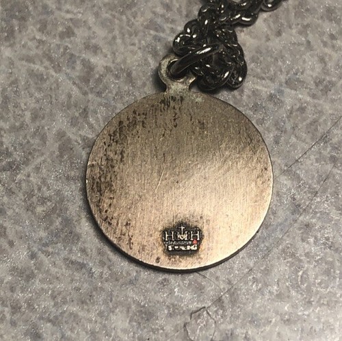 Collar Colgante Medalla Redonda Plata Patrón Católico San Judas HMHSterling - Imagen 2 de 5