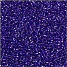 Miyuki Round Seed Beads Size 15/0 Silver Lined Red Violet 8.2GM Tube 15-1446