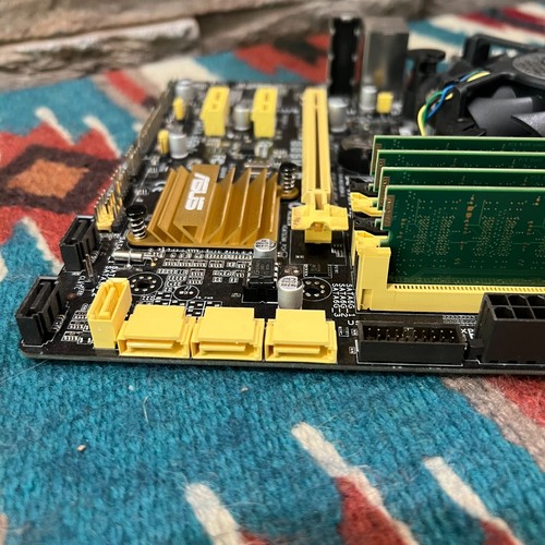 ASUS B85M-G mATX NAS/Server Motherboard Combo •Core i5-4590T •16GB RAM •TESTED! - Afbeelding 9 van 11