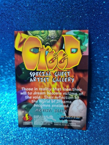 CREED Special Guest Artist🏆1996 KROME Productions #43 Trading Card🏆FREE POST - Picture 2 of 2