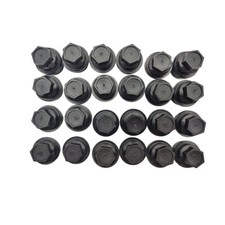 24x Black Lug Nut Covers Caps For Chevy Gmc Silverado 1500 2500 Full Size Truck