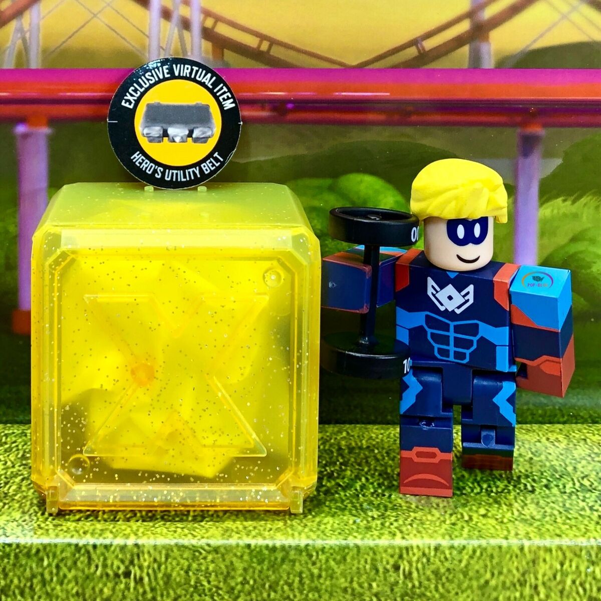 Roblox Celebrity 7 Heroes of Robloxia Blue Basher Cap w Hero Utility Belt  Code