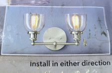 Home Decorators Collection Evelyn 16.25 in. 2-Light Brushed Nickel Vanity Light