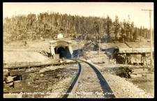 BERTHOUD PASS Colo 1930s Moffat Railway Tunnel Real Photo Postcard by Sanborn