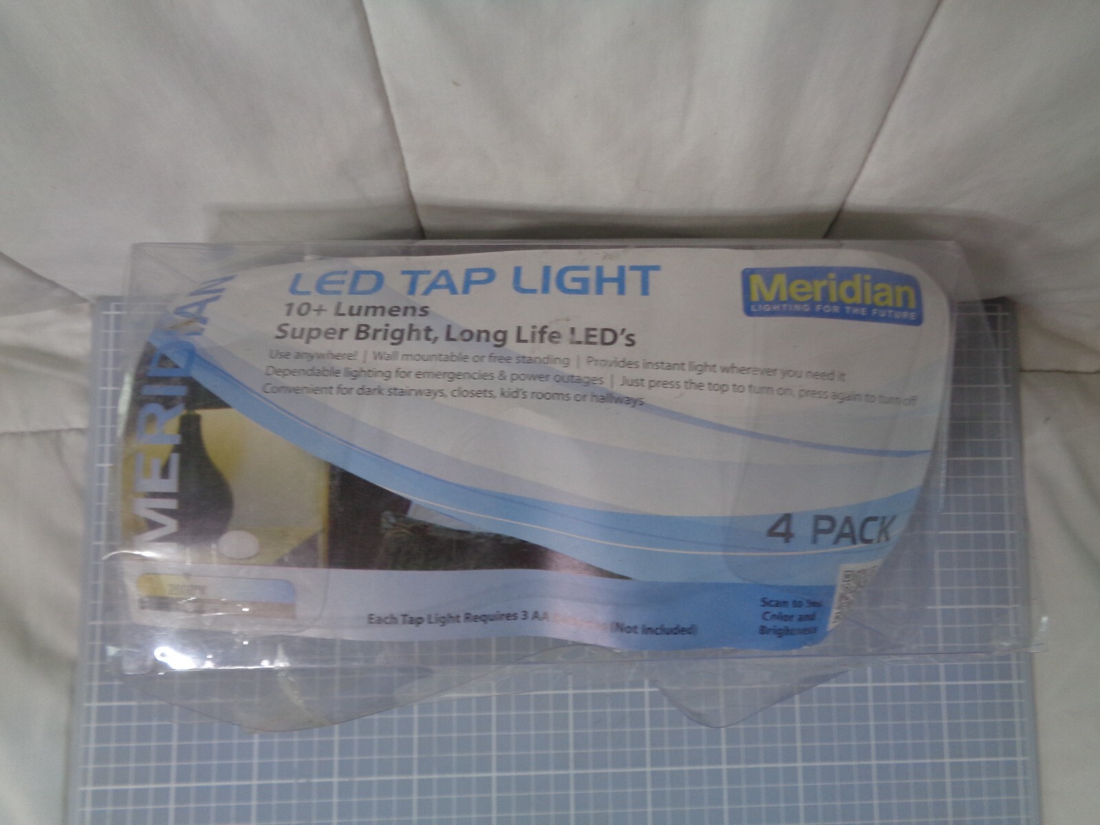 Meridian LED Tap Light 4 Pack 10+ Lumens 3 AA Batteries Not Included 4" 10cm NEW eBay