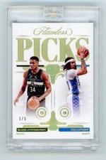 2020-21 Flawless Picks 1/5 Giannis Antetokounmpo Cole Anthony Rookie Encased  