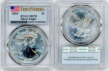 2024 ASE MS70 PGS flag First Strike