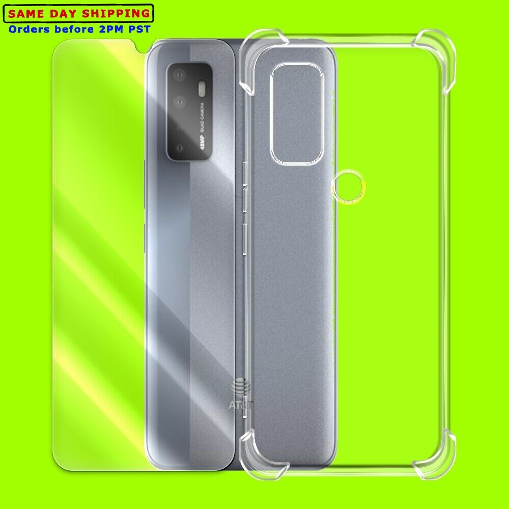 Tempered Glass Screen Protector AntiSlip Case for Cricket Innovate 5G