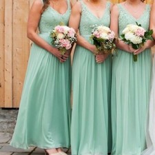 Davids Bridal Bridesmaid Dress Mint Green Size 8