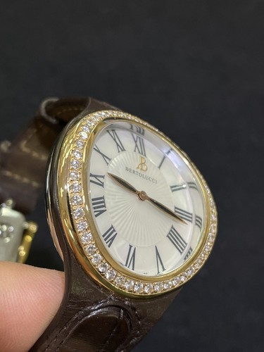 Bertolucci Serena Garbo 18K Diamond Bezel Mother of Pearl Dial Ladies Watch - Picture 5 of 20