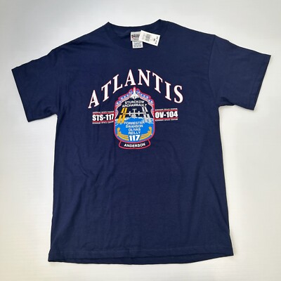 Atlantis Shirt Men Medium Kennedy Space Center Spell Out Retro OV-104 Hype Core