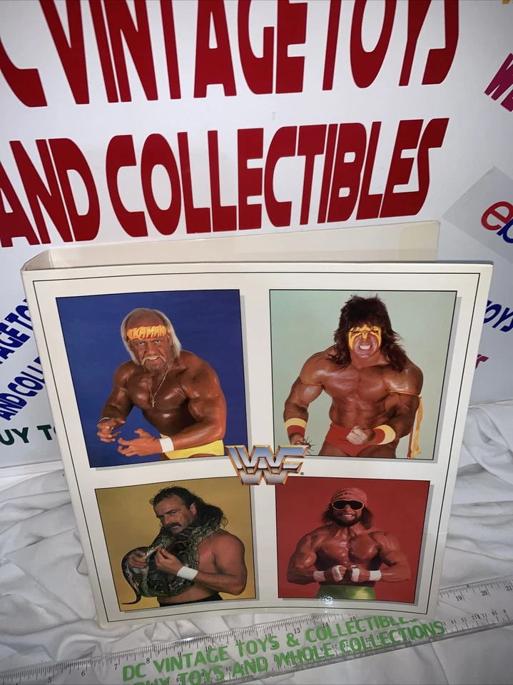 Carpeta de anillas vintage 1989 WWF jardineras salvavidas compañía Hulk Hogan Foto 2 de 4