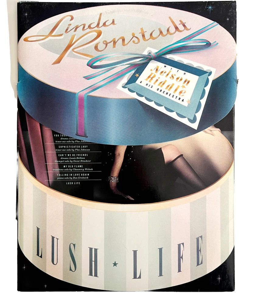 Linda Ronstadt Lush Life Nelson Riddle 1984 Vinyl Record 33 12" Airedales VRF4 - Image 2 of 4