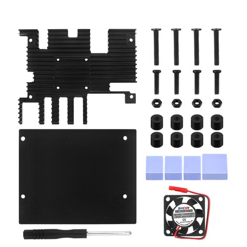 Aluminum Case With Cooling Fan Enclouse Heatsinks Kit For Orange Pi 5 Plus - Photo 2/9