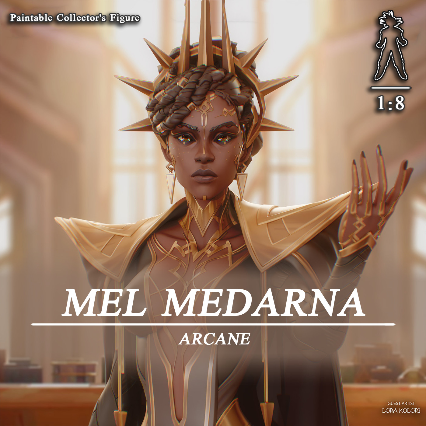 Figurine Mel Medarda Arcane 1/8 à personnaliser pour décorer votre bureau de gaming