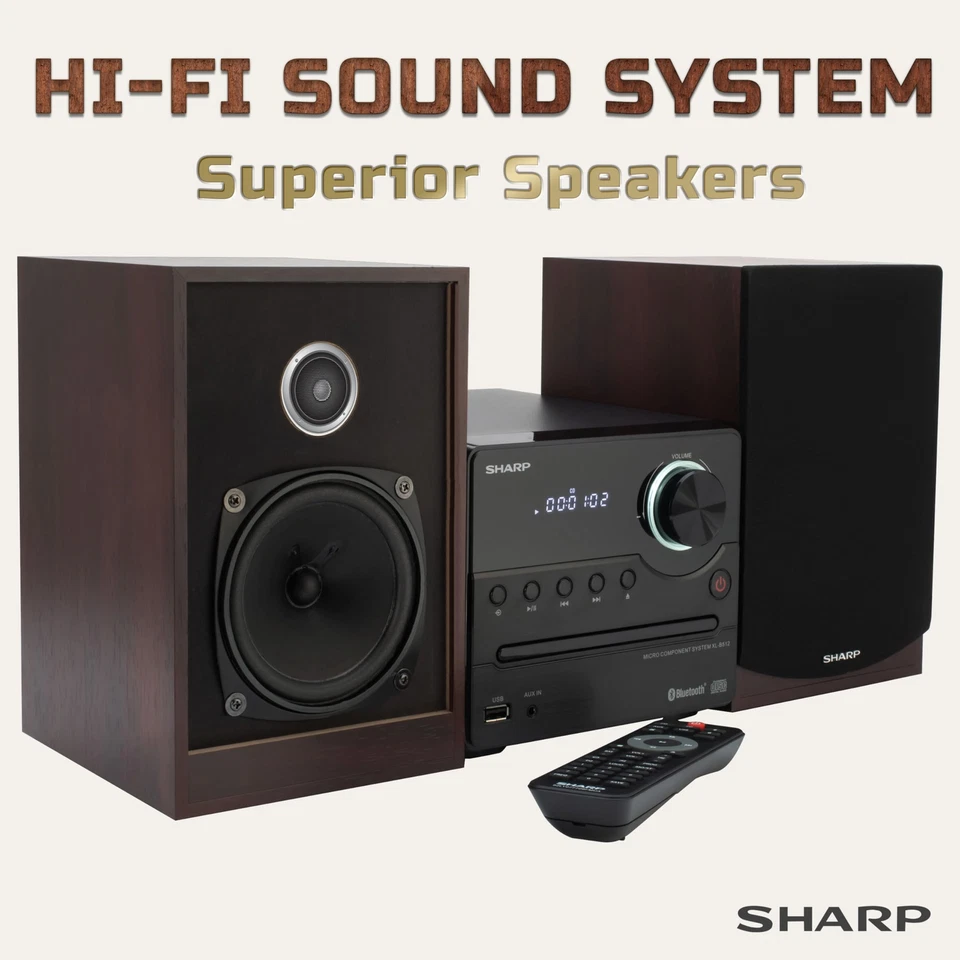 Sharp XL-B512 Micro Component Wireless Bluetooth Audio Streaming - Image 3 of 4