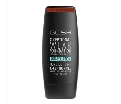 3x GOSH X-CEPTIONAL WEAR FOUNDATION ANTI-POLLUTION 24 CAPPUCCINO 35ml 