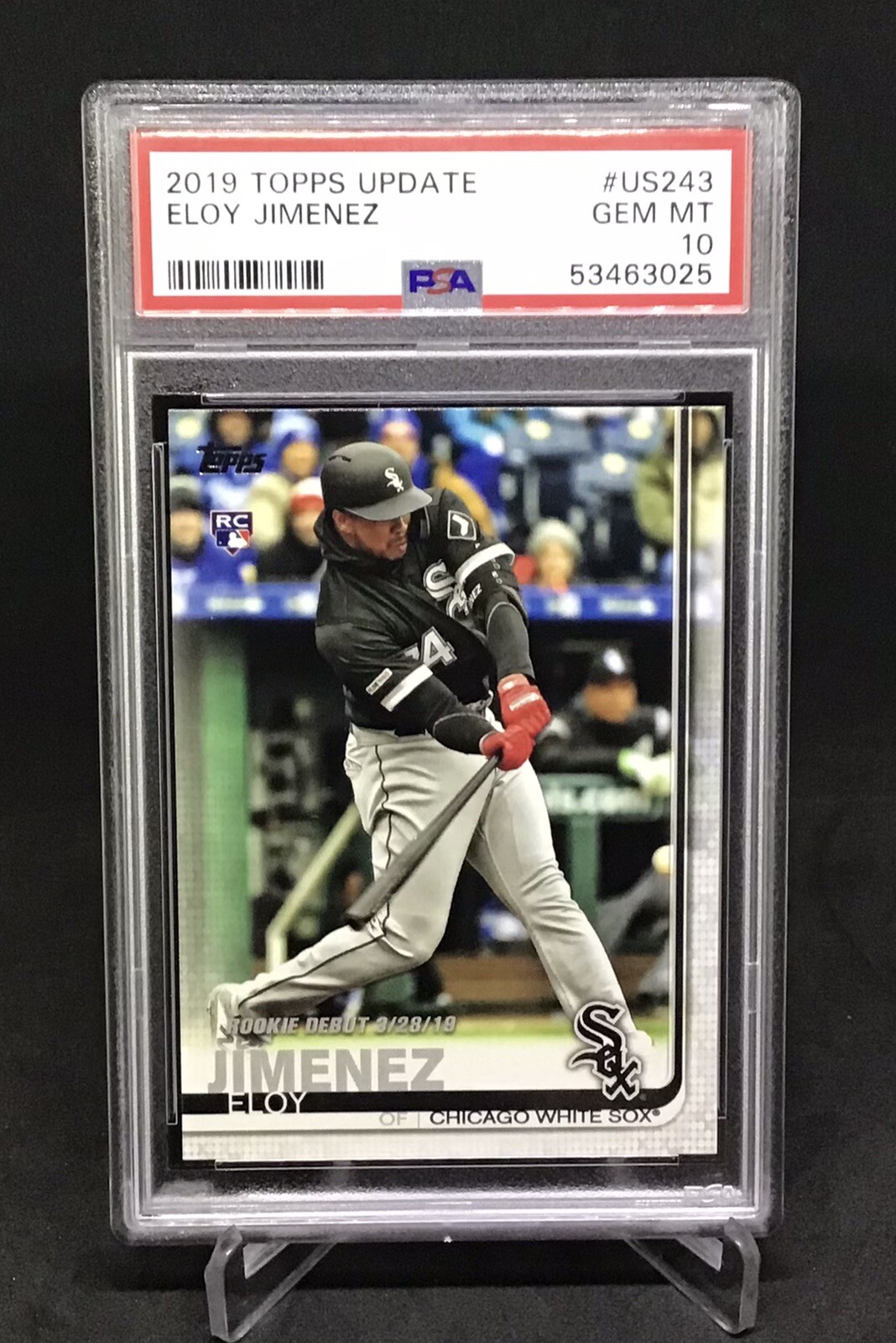 2019 Topps Update Series Eloy Jimenez Rookie PSA 10 GEM MINT Chicago White Sox