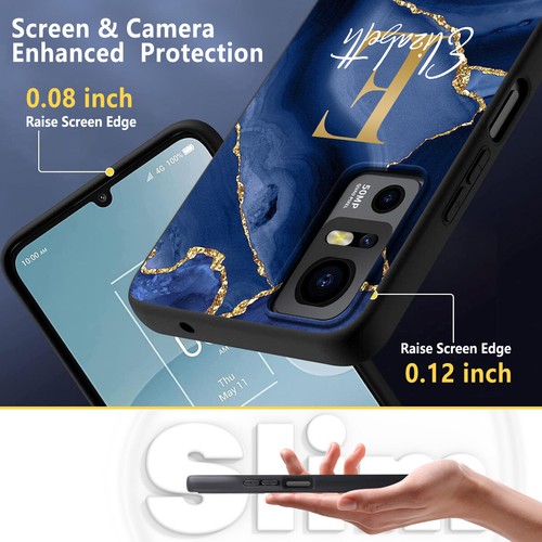 Personalised Name Phone Case Skin Cover For TCL 30 40 XE 50 5G 501 T-Mobile 7 6 - Picture 12 of 80