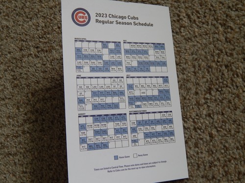 CHICAGO CUBS MLB 2023 OFFICIAL SPRING TRAINING SCHEDULE MESA ARIZONA SOUVENIER - Picture 3 of 6