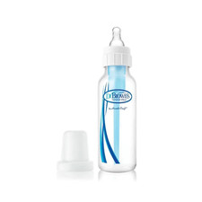 Dr. Brown  s 8oz Natural Flow Standard Baby Bottle, BPA-Free Plastic, Clear