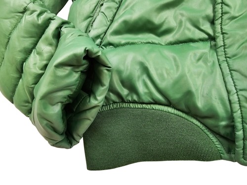 HOT UNISEX DIESEL @ SPORTS BOMBER QUILTED HOODED Zip DOWN PUFFER GREEN Jacket XS - Picture 11 of 18