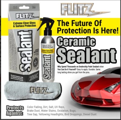 FLITZ Hydrophobic Spray Versiegelung & Lackschutz inkl. PREMIUM TUCH 236ML -UK