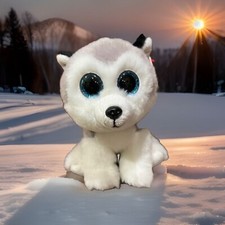 Ty Original Beanie Babies “BUFF” White & Gray/Grey Husky Dog (~ 6 Inches)