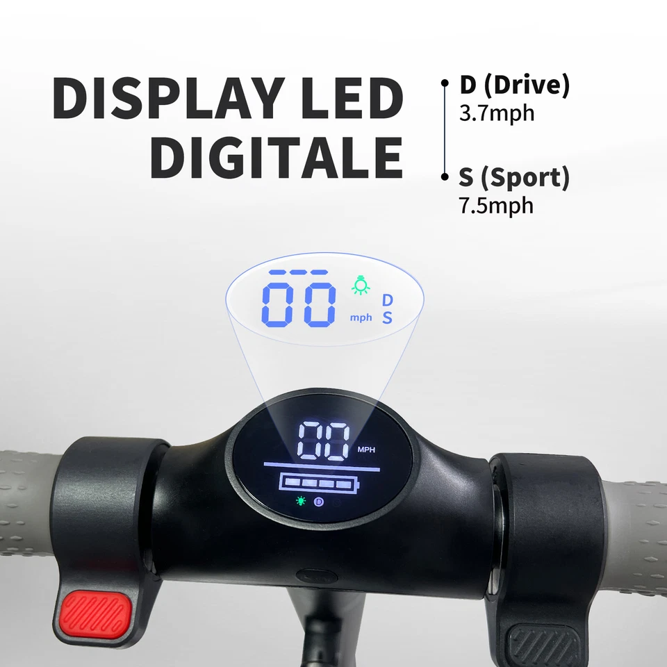 Elektroroller Für Kinder 6-12 Jahre Klappbar Elektroscooter LED-Anzeige E Roller - Bild 3 von 4