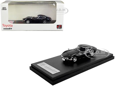 TOYOTA 2000GT RHD BLACK 1/64 DIECAST MODEL CAR BY LCD MODELS LCD64029 BL