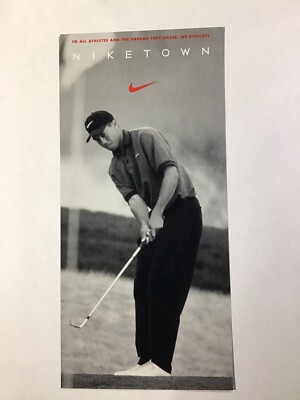 1996 TIGER WOODS NIKE Niketown Promo ROOKIE CARD Ungraded - NIKE