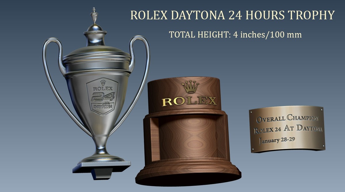 DAYTONA 24 HOURS TROPHY RESIN PAINTED INCHES HEIGHT