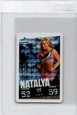 2009 Topps WWE Slam Attax Mini Sabritas RARE HTF Natalya Holoprismatic