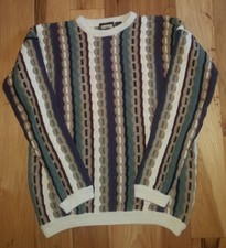 Tundra for Bachrach Canada Sweater Crewneck Hot Cosby 3D Textured Sz XL