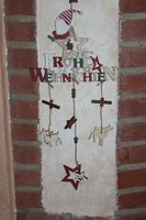 "HolzhäNger Mit Wichtel \"Frohe Weihnachten\", DekohäNger Weihnachtsdeko"
