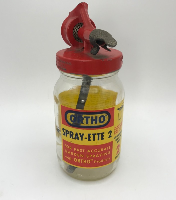 Vintage Ortho Spray-Ette 2 Lawn Sprayer Hayes Spray Gun  DURAGLAS Glass 2 GALLON