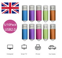 5/10 Pack Memory Sticks USB 2.0 Flash Drives Data Storage Thumb Drive Pen Drives