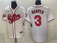 Philadelphia Phillies 3 Bryce Harper White 2026 Field of Dreams Stadium -Men's 