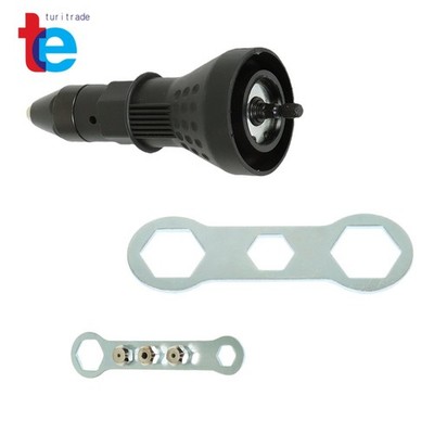 Professional Electric Rivet Nut Gun Adaptor Insert Cordless Power Drill Tool Kit