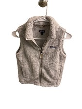 Patagonia Synchilla fleece vest youth size large 12 gray full zip outdoor warm