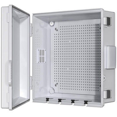Waterproof Electrical Junction Box with Hinged Cover & Ventilated Design, 13''x13