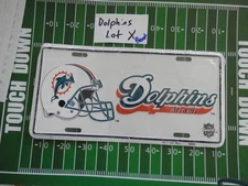 Miami Dolphins license plate NEW Vtg NFL 90's 1997 Lot X Bent