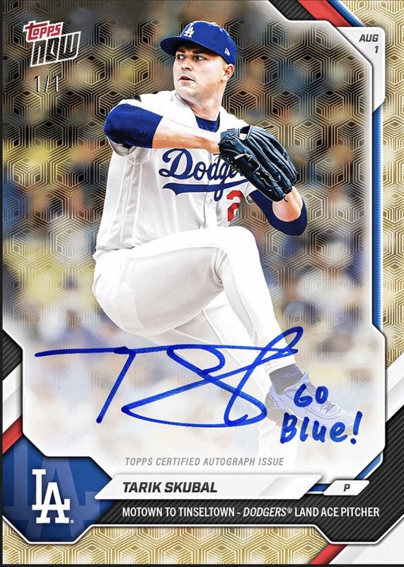 2026 Topps Now Tarik Skubal #510 Trade To Dodgers CHANCE At 1/1 Auto Presale
